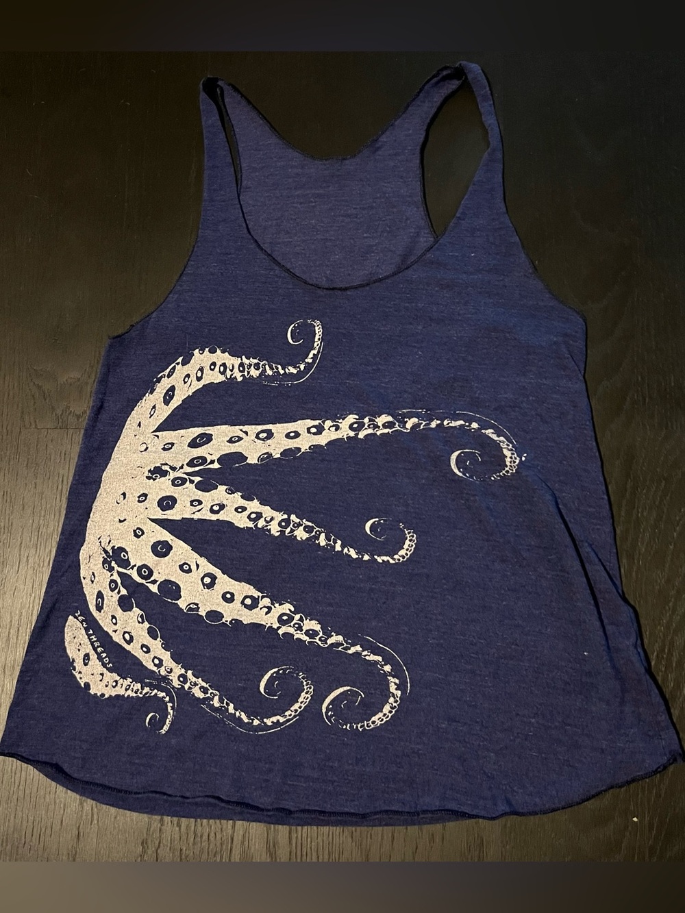 Bella Blue Octopus Racerback Flowy Tank Sleeveless Shirt Medium